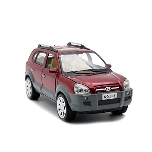 JPJBY 1:24 para Hyundai Tucson SUV Simulación De Aleación Modelo De Coche Juguetes Regalos Coleccionables Decoración Artesanías Modelo Coche fundición presión (Color : Red)