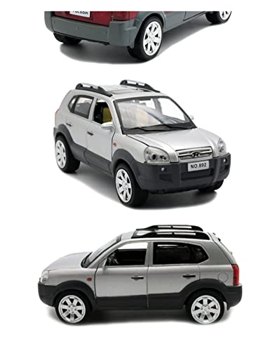 JPJBY 1:24 para Hyundai Tucson SUV Simulación De Aleación Modelo De Coche Juguetes Regalos Coleccionables Decoración Artesanías Modelo Coche fundición presión (Color : Red)