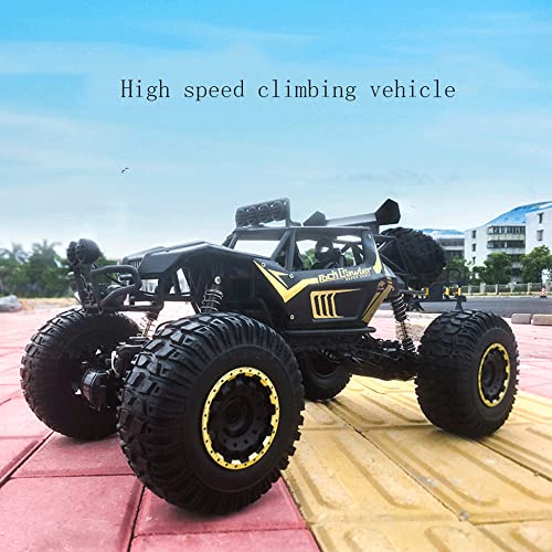 JSLCCT 2.4G 4WD Mountain Big Feet Monster Truck, 1/8 Super Large Body Alloy Climbing Drift RC Car, Carreras de Alta Velocidad, RC Off-Road Vehicle, Climbing Car, Regalo para niños