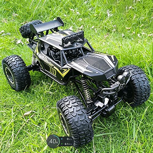 JSLCCT 2.4G 4WD Mountain Big Feet Monster Truck, 1/8 Super Large Body Alloy Climbing Drift RC Car, Carreras de Alta Velocidad, RC Off-Road Vehicle, Climbing Car, Regalo para niños