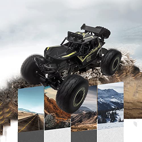 JSLCCT 2.4G 4WD Mountain Big Feet Monster Truck, 1/8 Super Large Body Alloy Climbing Drift RC Car, Carreras de Alta Velocidad, RC Off-Road Vehicle, Climbing Car, Regalo para niños