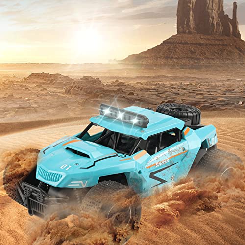 JSLCCT Carreras de Alta Velocidad 1/10, Vehículo Todoterreno con Deriva de 360 ​​°, Carreras de Alta Velocidad 2.4G, Coche Ligero Musical, Monster Truck 4wd, Coche RC, Truco RC, p