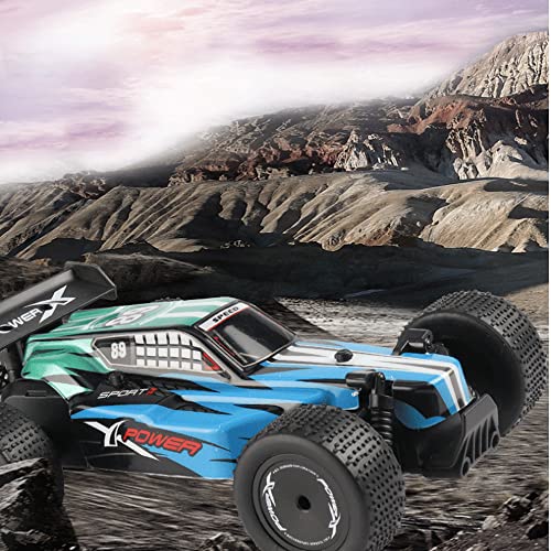 JSLCCT Carreras de Alta Velocidad 1/10, Vehículo Todoterreno con Deriva de 360 ​​°, Carreras de Alta Velocidad 2.4G, Coche Ligero Musical, Monster Truck 4wd, Coche RC, Truco RC, p