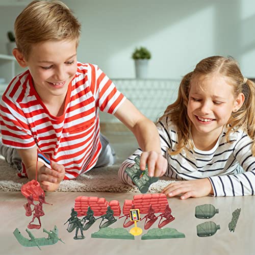 Juego de 330 figuras militares de plástico para hombres del ejército, juego militar con soldados de juguete, modelo de figuras militares, regalo de cumpleaños de Navidad para niños y niños