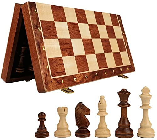 Juego de ajedrez 2 en 1 para Adultos Único / Caja de Piezas de ajedrez de Tablero de ajedrez, Piezas de ajedrez de 3 Pulgadas de Altura King / 2 Reina Extra Gratis / Juegos de ajedrez de Mad