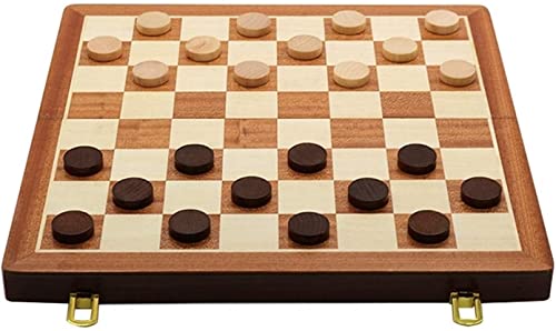 Juego de ajedrez magnético de Madera Plegable 2 en 1 para Adultos / Caja de Piezas de ajedrez, Piezas de ajedrez de 3 Pulgadas de Altura King / 2 Queen Extra Gratis / Juego de Tablero de dam