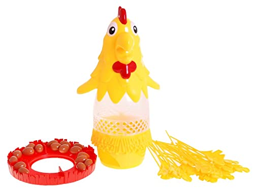 Juego de arcade familiar Chicken Pluck Yellow para niños a partir de 3 años y adultos, juguete creativo para 2-4 jugadores