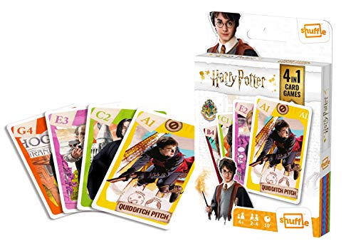 Juego de Cartas 5th Panel Harry Potter (versión española) - Baraja de Cartas con 4 Juegos de Snap, Familias, Parejas y Juego de Acción