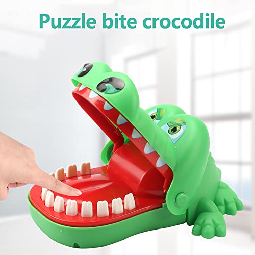 Juego de dentistas mordeduras de dedo de cocodrilo, dientes de cocodrilo, divertidos juegos de dentistas familiares, juego de dedo mordedura, mini novedad de mesa para niños