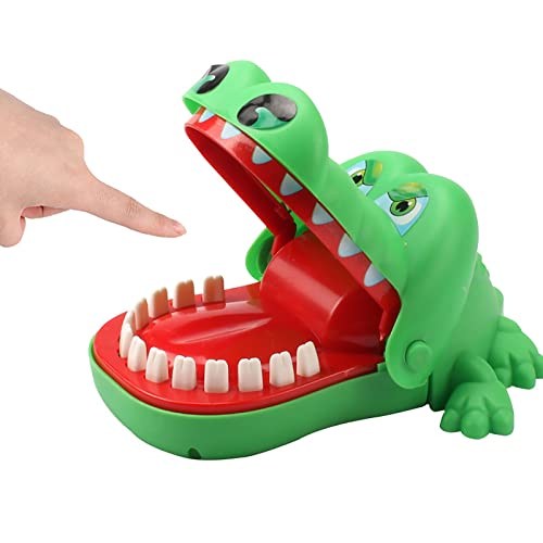 Juego de dentistas mordeduras de dedo de cocodrilo, dientes de cocodrilo, divertidos juegos de dentistas familiares, juego de dedo mordedura, mini novedad de mesa para niños