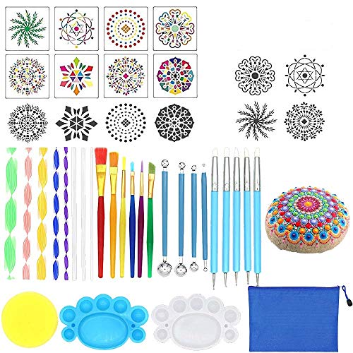 Juego de herramientas de arte de 35 piezas Mandala Dotting Tools, para pintar rocas Mandala Painting Dotting Sotcil Dot Mandala Kit Nail Art