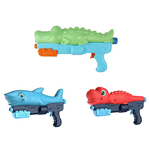 Juego de juguete de agua para niños de juguete de agua extraíble para niños, juego de playa, agua extraíble, regalo práctico dinosaurio+cocodrilo, 2 piezas de 30 x 15 x 5 cm, 32 x 18 x 5 cm