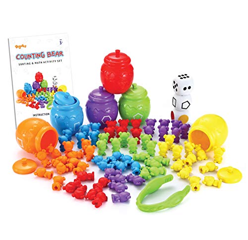 Juego de Juguetes para Contar / clasificar Osos con Tazas de clasificación a Juego Juego para niños pequeños