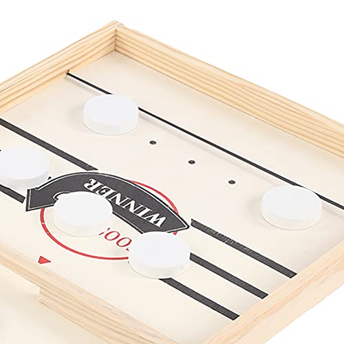 Juego de Mesa de Hockey de Madera, Bordes Y Esquinas Redondos Y Lisos de 360 ​​° sin Rebabas Juguetes de Ajedrez Interactivos para Diversión Interactiva