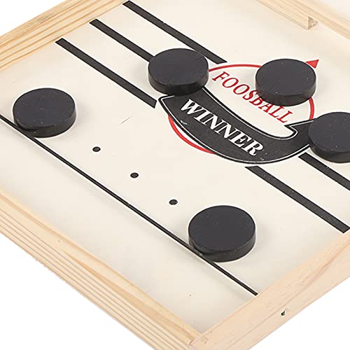 Juego de Mesa de Hockey de Madera, Juguetes de Ajedrez Interactivos 360 ° con Bordes Redondeados Y Lisos Y Esquinas sin Rebabas para E Hijos para la Diversión Interactiva