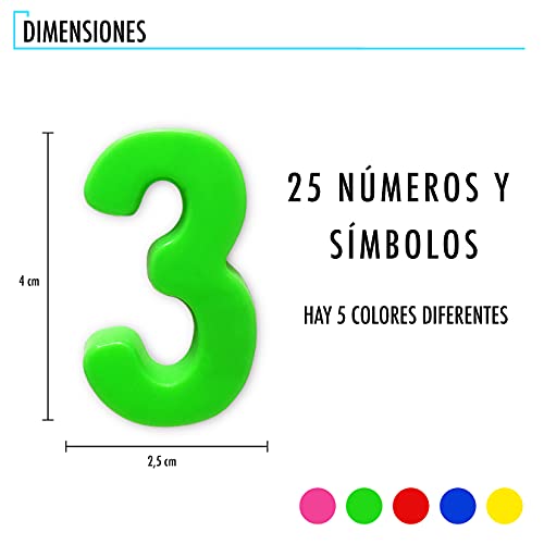 Juego Educativo con Números Magnéticos | Aprende Matemáticas Jugando | Los Niños podrán Sumar Restar Dividir y Multiplicar | Regalo Original Infantil y Divertido con Números y Colores con Imán