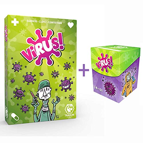 Juego Virus + Deck Box (Incluye 120 Fundas Premium para Cartas)