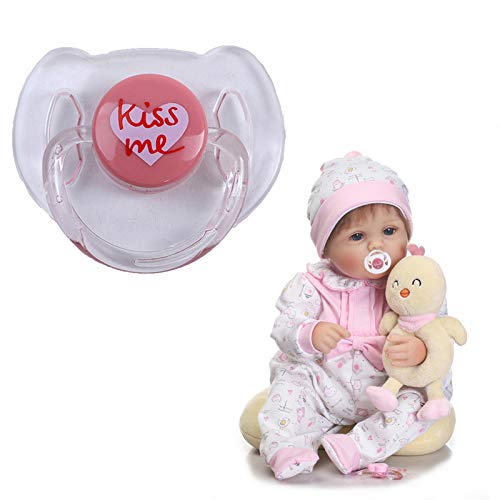 Juguete de chupete de simulación, silicona real Life Like Reborn Baby Doll Realista, muñecas recién nacidas, juguete de niña con chupete de imán gratis, regalo para muñecas realistas de bebé y niña