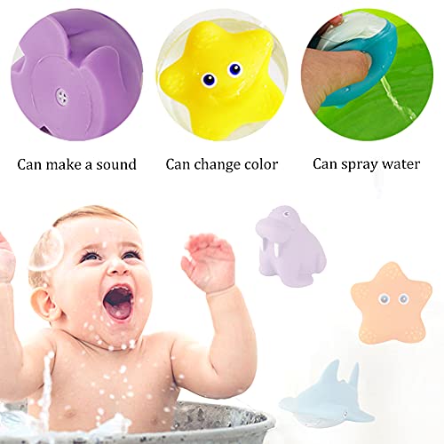 Juguetes de Bañera para Bebés, Juguetes de Baño, Lindos Animales Marinos, Redes de Pesca, Juguetes de Piscina para Niños, Juguetes de Playa, Regalos para Bebés