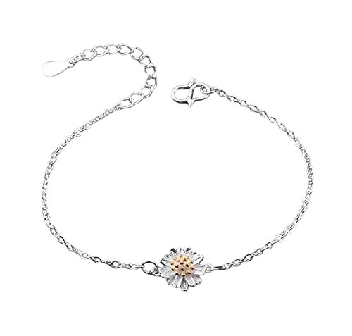 JUNGEN Pulsera para Las señoras Cadena Simple del Estilo Sola con los Accesorios de la Margarita joyería Elegante de la Manera para Las Muchachas