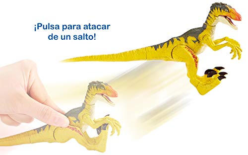 Jurassic World Ataque Salvaje, Velocirráptor, dinosaurio de juguete (Mattel GFG66)