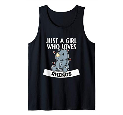 Just A Girl Who Loves Rhinos Disfraz De Rinoceronte Camiseta sin Mangas