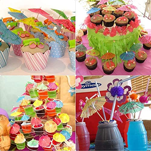 KAHEIGN 109Piezas Juego de Decoración de Fiesta Hawaiana Luau, 9 Pies Falda de Mesa Hawaiana, Hojas de Palma, Flores Hawaianas, Sombrillas Multicolores Pajitas de Frutas 3D