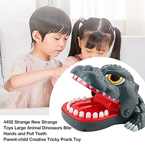 Kaimeilai Bite Finger Toy, Interesante Juguete para Dientes de cocodrilo Juguete para morder para Dentista Juguete de Seguridad para morder Dinosaurio, para morder Juego de Broma