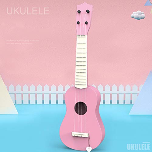 KAMEIMEI Juguetes para niños de juguete de ukelele de guitarra instrumento musical adecuado para niños, rosa, Talla única