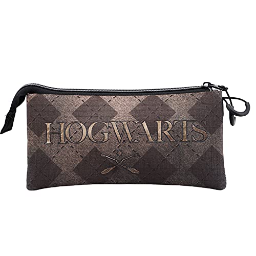 KARACTERMANIA Harry Potter Gold-Estuche Portatodo Triple HS, Color marrón (2385)