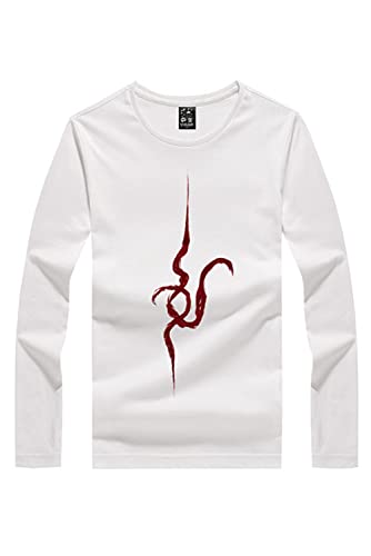 Karnestore Nagito Komaeda Anime - Camiseta de manga larga para primavera y otoño, color blanco, talla L