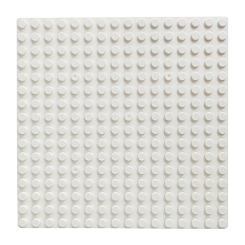 Katara 1741 Placas de Construcción 8 Pcs - 13x13cm / Pernos 16x16 Compatible con Lego, Sluban, Papimax, Q-Bricks, Blanco