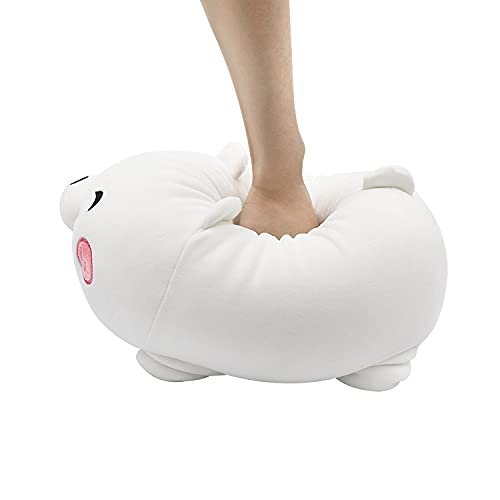 Kawaii - Oso polar de peluche polar de peluche con oso polar, cojín suave de oso polar, muñecas, almohadas de peluche, juguetes de confort, cojines acolchados para niños de 17,7 pulgadas