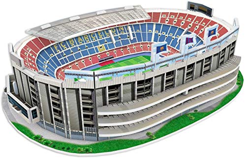 Kick Off- 34010 Puzzle 3D Mini Estadio NOU Camp 2019, Multicolor