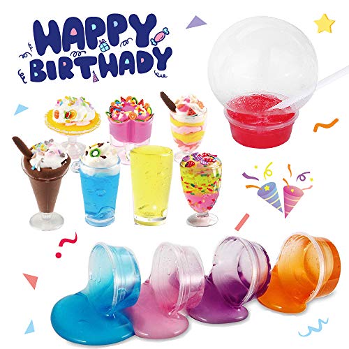 KIDDYCOLOR Slime Kit de Bricolaje, 108 Piezas de Slime para niños, con 18 Crystal Slime, 6 Slime Esponjoso, 48 Glitter Powder, Art Craft Toys Regalos para niños de 5 años o más