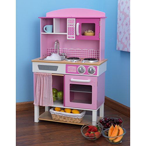 KidKraft 53198 Cocina de juguete Home Cookin' de madera para niños - Rosa