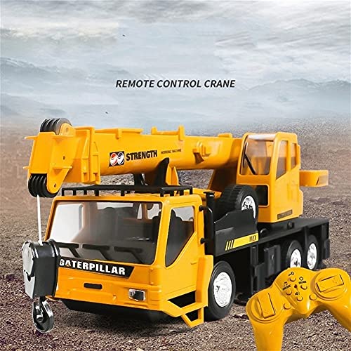 Kioiien Juguete para niños Control Remoto Crane Construction Engineering Car 2.4GHz RC Maquinaria Torre Cable Mining Electric Car Car Toy Ingeniería Vehículo para niños y Adultos Juguete Regalo