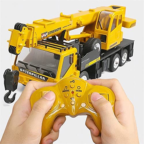 Kioiien Juguete para niños Control Remoto Crane Construction Engineering Car 2.4GHz RC Maquinaria Torre Cable Mining Electric Car Car Toy Ingeniería Vehículo para niños y Adultos Juguete Regalo