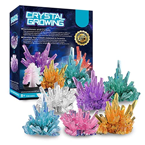 Kit De Cultivo De Cristales Para Niños, Kit De Cultivo De Cristales De Educación STEM, Experimentos Científicos Para Niños De Más De 8 Años, 6 Árboles De Navidad De Cristal De Colores Vibrantes