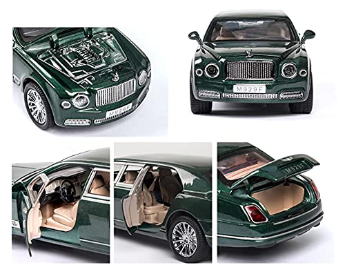 Kit Juguetes Coches Metal Resistente para Bentley GT V8 1:24 Simulación De Aleación De Fundición A Presión Modelo De Coche Ligero Sonido Colección Regalos Maravilloso Regalo (Color : Verde)