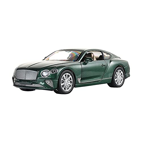 Kit Juguetes Coches Metal Resistente para Bentley GT V8 1:24 Simulación De Aleación De Fundición A Presión Modelo De Coche Ligero Sonido Colección Regalos Maravilloso Regalo (Color : Verde)