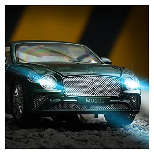 Kit Juguetes Coches Metal Resistente para Bentley GT V8 1:24 Simulación De Aleación De Fundición A Presión Modelo De Coche Ligero Sonido Colección Regalos Maravilloso Regalo (Color : Verde)