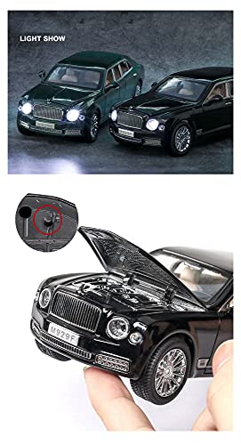 Kit Juguetes Coches Metal Resistente para Bentley Mulsanne Extended 1:24 Simulation Finale Alloy Sound and Light Car Model Gift Collection Maravilloso Regalo (Color : Verde)