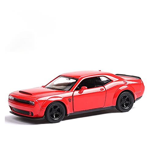 Kits Juguetes Modelos Coches De Moda Aleación para Dodge Challenger SRT 1:36 Demon Sports Car Model Toy Trae De Vuelta A La Colección Regalos para Niños Power Expresión De Amor (Color : Rojo)