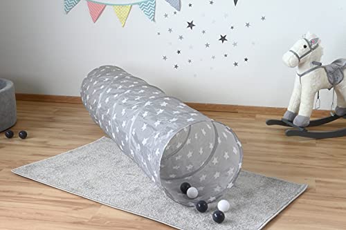 KNORRTOYS.COM- Túnel de Juego «Grey White Stars», Color Gris (55141)