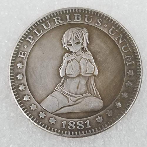 Kocreat 1921 Hobo Coin Temptation Girl Hobbies Colección de monedas-American Liberty Eagle Lucky Morgan Monedas Artes Desnudas Regalo de recuerdo Juguete para adultos Divertido Monedas Viejas