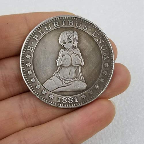 Kocreat 1921 Hobo Coin Temptation Girl Hobbies Colección de monedas-American Liberty Eagle Lucky Morgan Monedas Artes Desnudas Regalo de recuerdo Juguete para adultos Divertido Monedas Viejas