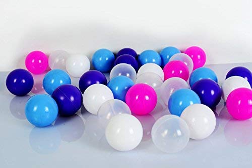 Koenig-Tom Juego de 100 Bolas para Piscina de Bolas de 6 cm, para niñas en guardería y Calidad Comercial, Bolas de plástico sin plastificantes