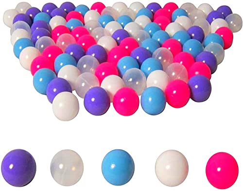 Koenig-Tom Juego de 100 Bolas para Piscina de Bolas de 6 cm, para niñas en guardería y Calidad Comercial, Bolas de plástico sin plastificantes