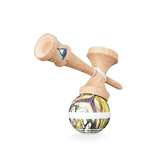 Krom Kendama Juguete Noia 6 – Mejora Tus Habilidades Cognitivas – Mejora el Balance, los Reflejos y la Creatividad – Kendama Modelo Pro Hecho para Principiantes y Expertos